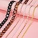 Hifot 6 Pieces Eyeglass Chain, Acrylic Beaded Glasses Chain Lanyards for Women Men, Stylish Crystal Reading Glass Sunglasses Chains Holders Strap String