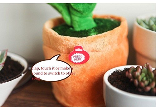 SKSTECH Musical Sing and Dancing Sunflower Soft Plush Funny Creative Saxophone Singing Toy (Pink)(Check Seller Name) - Thumbnail 3