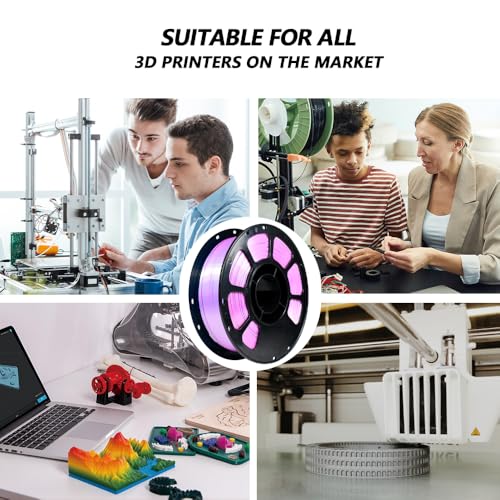 Image of iBOSS 3D Printer Filament, Silk PLA+ Filament 1.75mm Dual Color Filament, Shiny Silk PLA Plus Coextruded Filament, 1 kg /Spool 3D Printing Filament for 3D Printers(Silk Pink Blue)