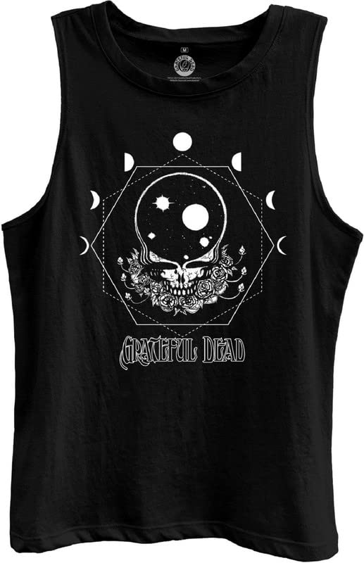 Ripple Junction Grateful Dead Glow-in-The-Dark Women's Tank Top Steal Your Face SYF Celestial Officially Licensed
