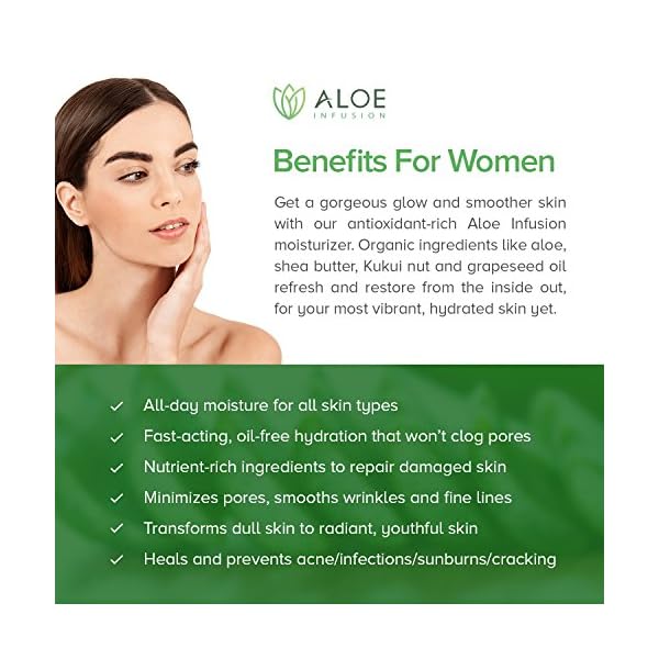 Aloe-Infusion-Body-and-Face-Moisturizer-Natural-Moisturizing-Cream-with-Organic-Aloe-Vera-Skin-Care-for-Dry-Skin-Anti-Wrinkle-Acne-Scars-Rosacea-Psoriasis-Eczema-Cream-Lotion-for-Men-Women Aloe Infusion Body and Face Moisturizer - Natural Moisturizing Cream with Organic Aloe Vera - Skin Care for Dry Skin, Anti Wrinkle, Acne Scars, Rosacea, Psoriasis Eczema Cream Lotion for Men and Women