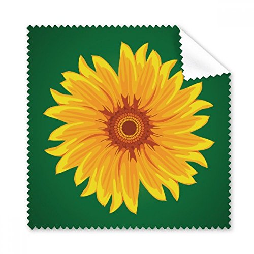 Cadeau 5pcs chiffon de nettoyage tissu lunettes fleur jaune tournesol
