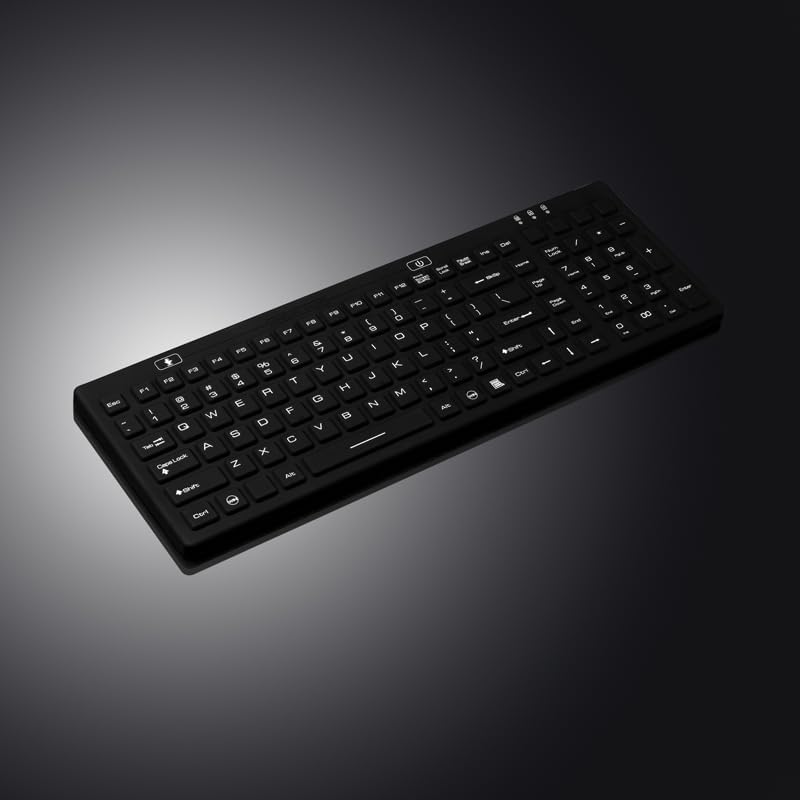 IP68 Sealed Waterproof Dust-Resistant Wired Silicone Keyboard with Numeric Keypad