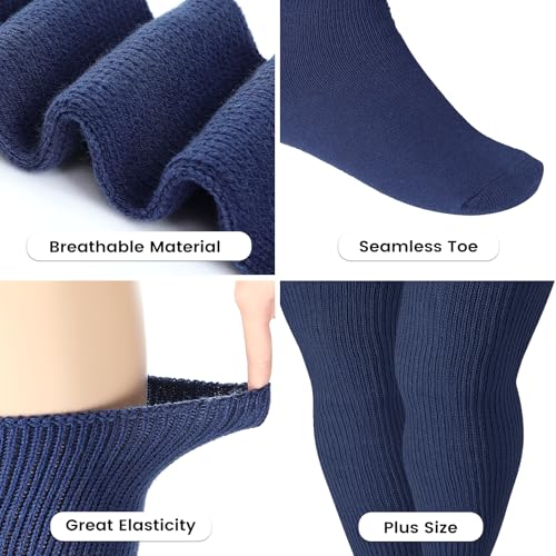 Image of Tavaleu Plus Size Thigh High Socks for Thick Thighs - Womens Extra Long & Thick Over the Knee Knit High Socks Leg Warmers