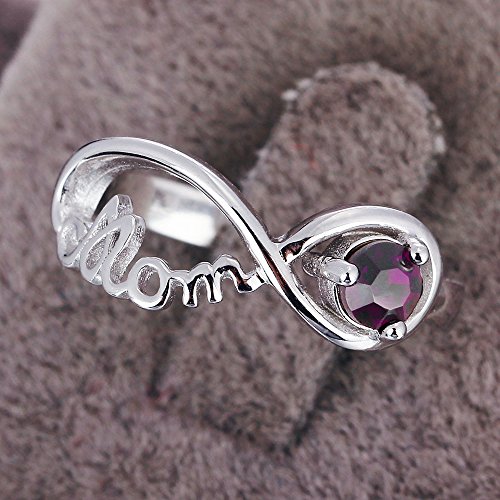 Personalized 925 Sterling Silver Mothers Rings with Simulated Birthstone Custom Mom Jewelry with Names Engraved Family Infinity Rings for Women4