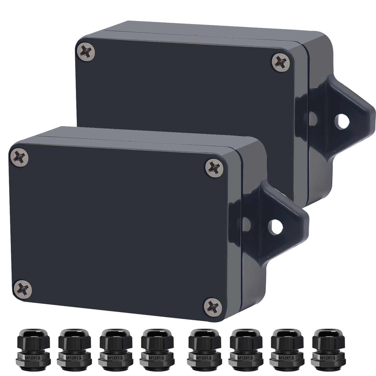 Waterproof Project Box - 2 Pack ABS Electrical Enclosure -18 Waterproof Project Box - 2 Pack ABS Electrical Enclosure -18