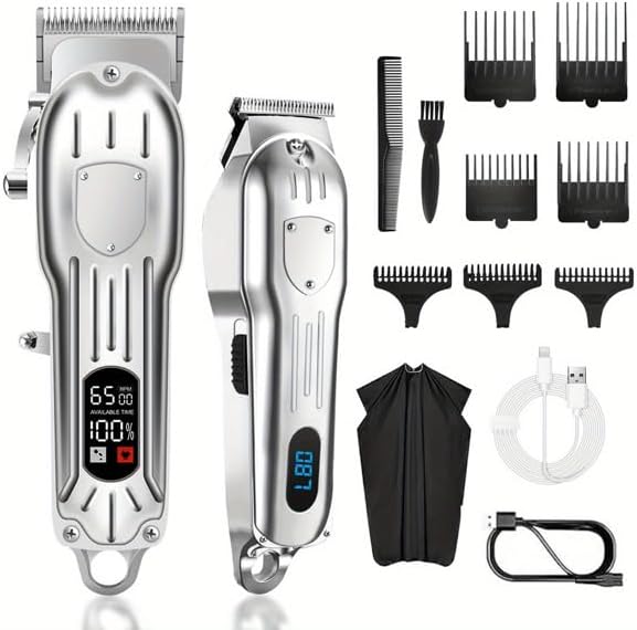 Cordless Rotary Bald Head Shaver for Men - Waterproof Electric Skull Shaver Rechargeable, Multifunctional Beard Face Trimmer Grooming Kit with LED Display Quick Charge Gift for Men