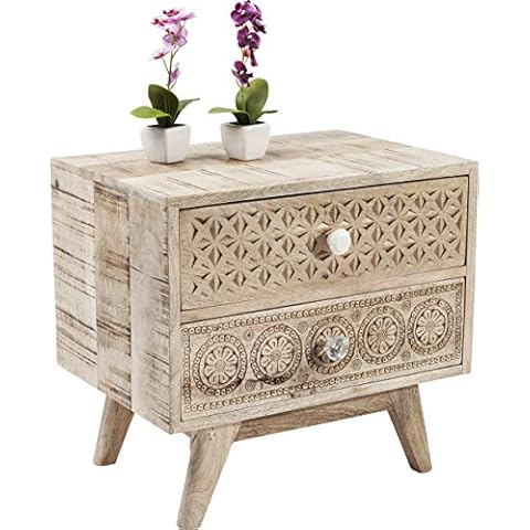 Kare Design Kommode Puro Klein, Nachttisch mit aufwendigen Schnitzereien Cover