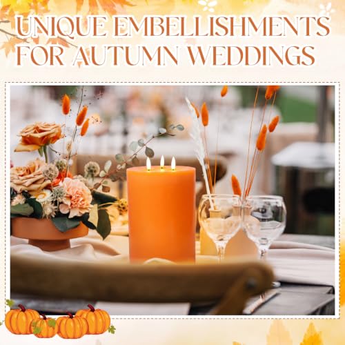 Image of Retisee 1 Pack Extra Large Flameless Candles 6 inch X 8 inch,Classic,Orange | LED Battery Operated, 3 Wicks Flickering Pillar Candle, Fall Thanksgiving Party Decoration