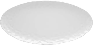 14" Oval Platter White Solid Casual Modern Contemporary Porcelain 1 Piece Microwave Safe