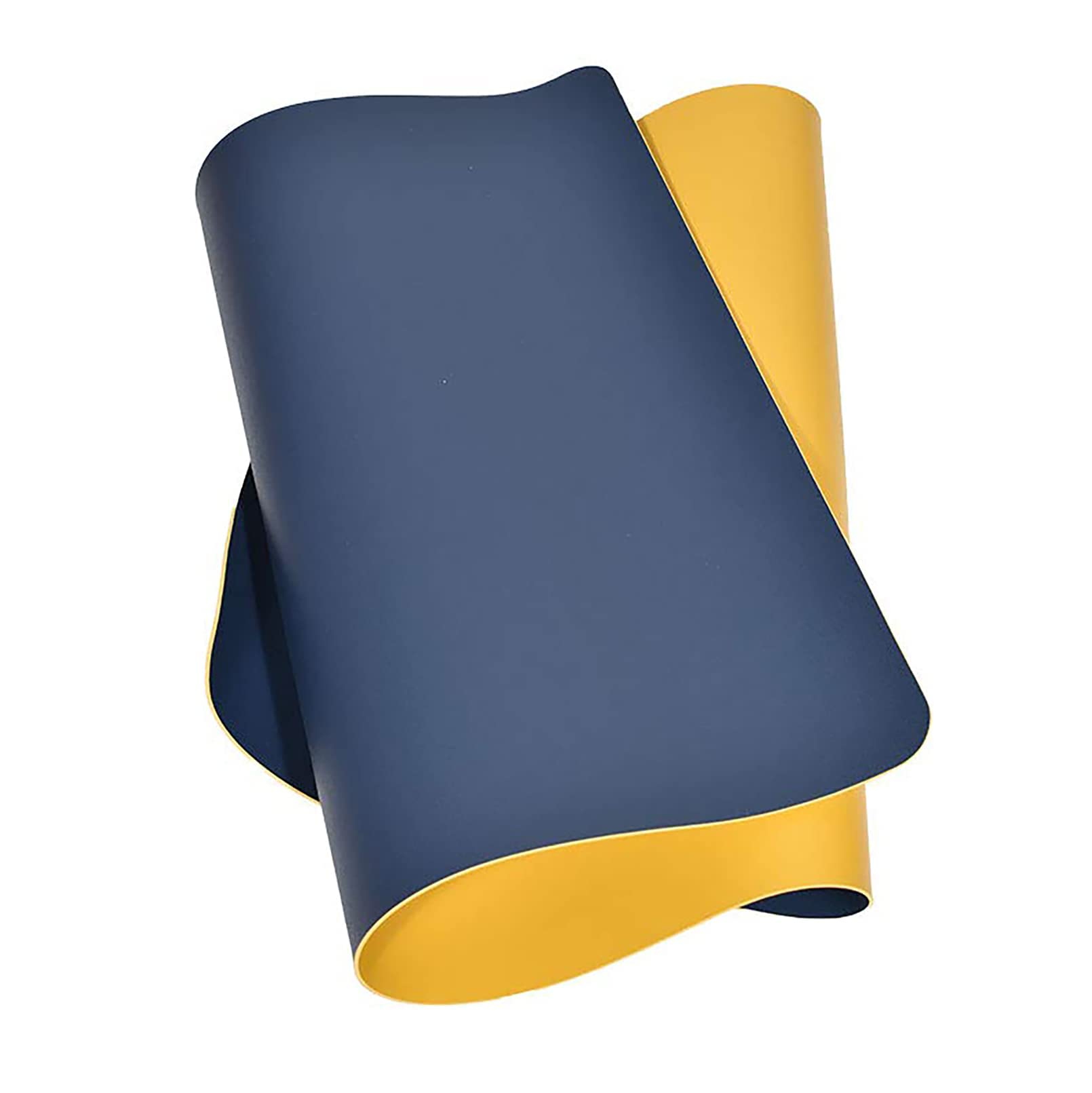 moaupr Mouse Pad, Desk Mat Double-sided Large Mouse Mat PU Leather Multifunctional Table Mat Desk Pads Waterproof Mouse Pad for Office, Student Desk Blue+yellow 45x110cm/17.72x43.31in
