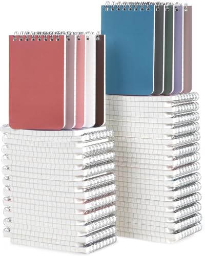 Carnets de notes à spirale lignés 7,6x12,7 cm papier 80g Morandi