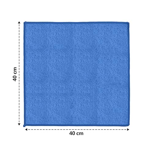Image of Shalimar Multi-Purpose Microfiber Soft Cleaning Towels for Car and Bike, Home, Glass Cleaning Cloth Pack of -4 (Blue and Grey)