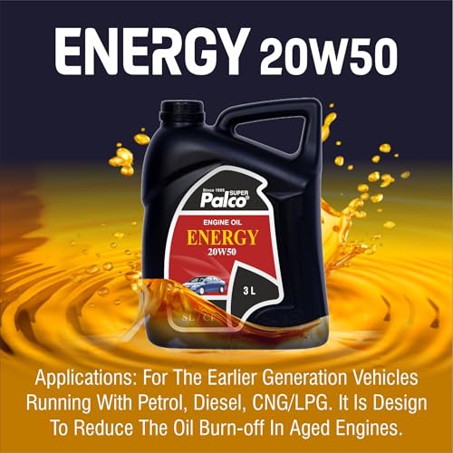 Image of PALCO Energy 20W50 Engine Oil for Cars - Multigrade Car Engine Oil 3 Ltr