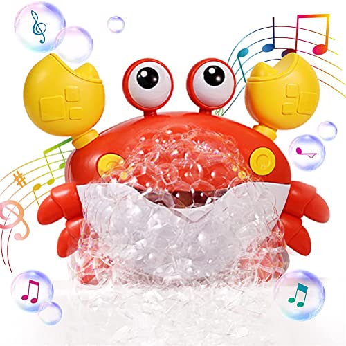 Wanym Ventouse de Baignoire Jouet de Bain pour Bébé, Crabe Bubble avec Musique, Jouet d'eau pour Bébé, Bulles pour Bébés avec Musique Cadeau pour...