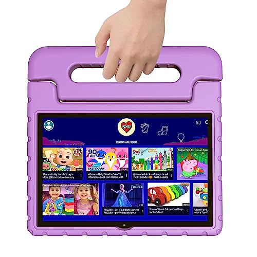 VNEIMQN Tablet para niños, Android 13 de 10 pulgadas, 4 GB+64 GB, Octa-Core, WiFi 6, batería grande, Google Kids Space, control parental, pantalla HD de 1280 x 800, color morado