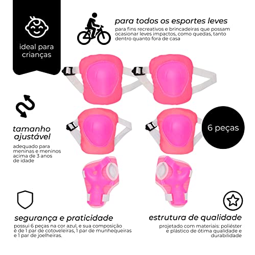 Kit De Proteção Rosa Com 6 Peças Mimo Style Rosa