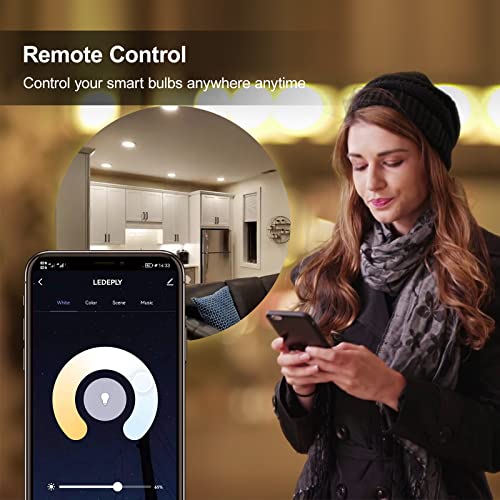 Gu10 Smart Spot Light Bulb Compatible With Alexa, Google Home, Smartthings, 5W Wifi Led Track Light Bulbs, Color Changing, No Hub Required, 4 Pack #TOP2