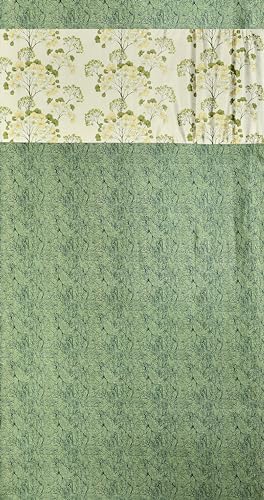 Image of Floral Patch Semi-Sheer Curtains for Window 6 Feet, Pack of 1, Green