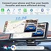 CGSGDK 10.26 Ecran Carplay Voiture avec Carplay sans Fil Android Auto, Caméra de Recul 1080P, Autoradio Portable Mirrorlink/Bluetooth/GPS/Siri/Google/AUX/FM, Adapté à Plusieurs Véhicules