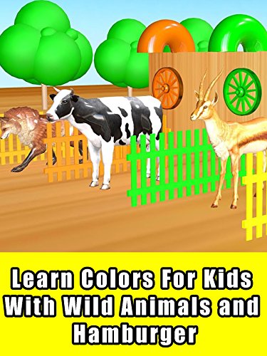 Learn Colors For Kids With Wild Animals and Hamburger