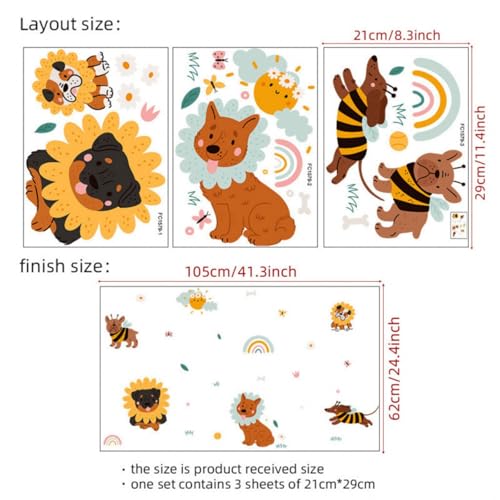 Vinilo Decorativo para Pared de Cachorro para Niños miniatura 6