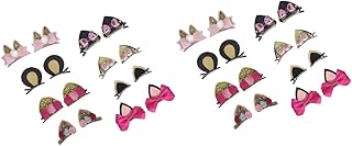 TOYANDONA 16 Pares De Presilhas De Bebê Para Bebês Acessórios De Cabelo Para Crianças Presilhas De Cabelo Com Laço Presilhas De Cabelo Com Bico De Pato Presilha De Cabelo Para Bebês