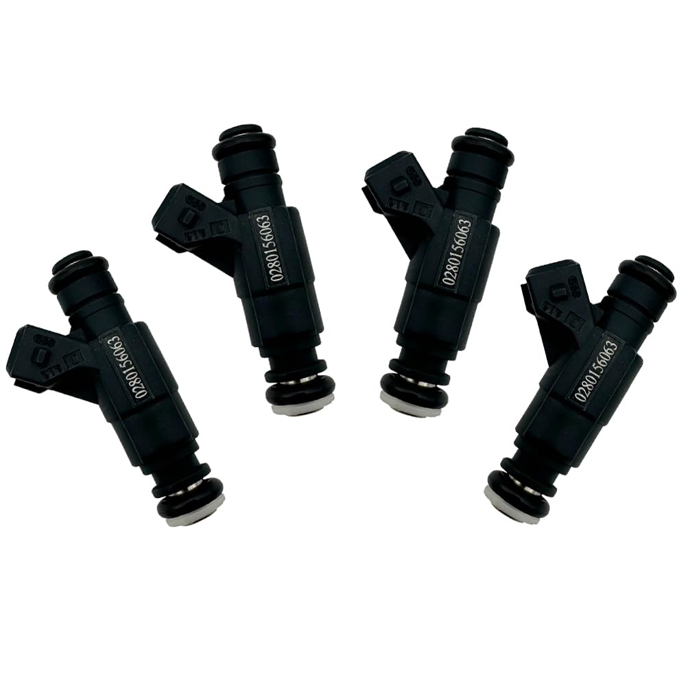 Juego de 4 boquillas de inyector de combustible 0280156063 06A906031BC para Audi A3 S3 TT 1.8T Quattro 1998-2006 para Seat Leon 1.8T 2002-2006