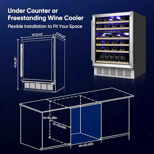 Stainless Steel Wine Cooler Refrigerator