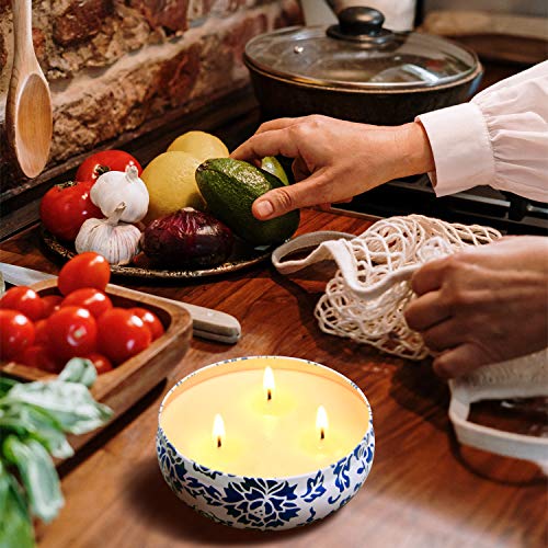 Hausware Citronella Candles Outdoor & Indoor - Large 13.5 Oz Scented Candles Set 3 Pack Natural Soy Wax Citronella Candles For Garden Patio Yard Home Balcony Camping Backyard thumb #5