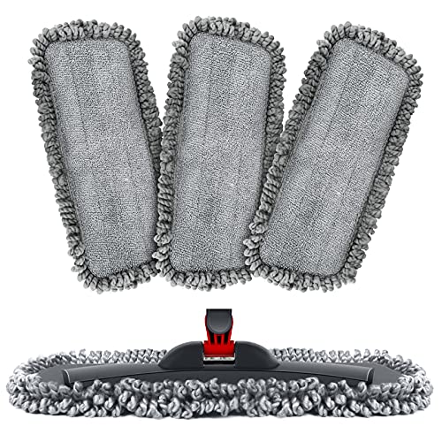 Homgif Mop Pads, Fundas de Microfibra para Todo Tipo de Suelo, 44x19cm, Funda de Repuesto para Mopa de Suelo para Todas las Mopas en Aerosol y...