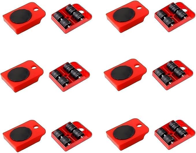 Furniture Lifting Moving Wheel - Heavy Duty Pads Easy and Safe Moving Slider Tools for Shifting Washing Machines, Fridge and Wardrobes (Only Wheel Pad, Pack of 12)