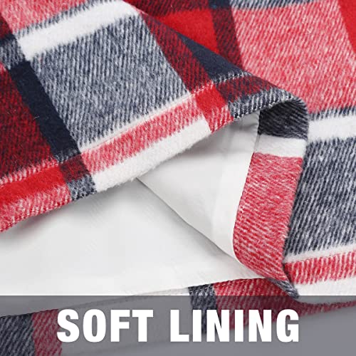 image for IDEALSANXUN Plaid Mini Skirts for Women Trendy Fall Winter Wool High W