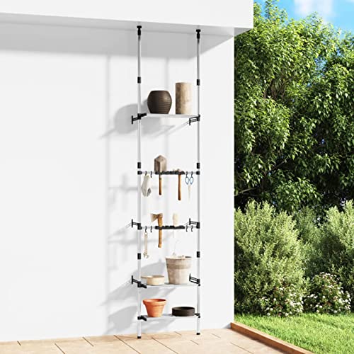 Somanki estantes, Estanterias para Libros, Estanterias Almacenaje, Mueble Estanteria, Mueble Organizador, Estanteria Oficina,estantes de jardín telescópica 3 estantes Aluminio Plateado