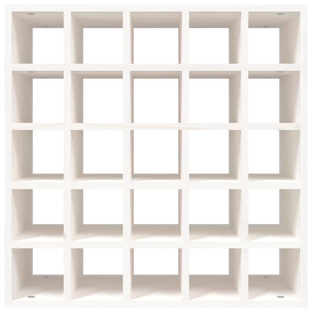 Genérico Vinoteca Blanca 56x25x56 cm Madera Maciza de Pino,Mobiliario,Armarios y Almacenamiento,Armarios para Vino y licores-821538