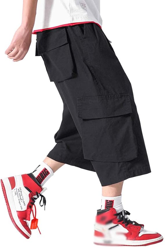 Amazon Bormran ワイドパンツ 袴パンツ メンズ 七分丈 極太 ルーズフィット バギーパンツ ゆったり カーゴパンツ 大きいサイズ クロップドパンツ 迷彩柄 ロングパンツ 通販