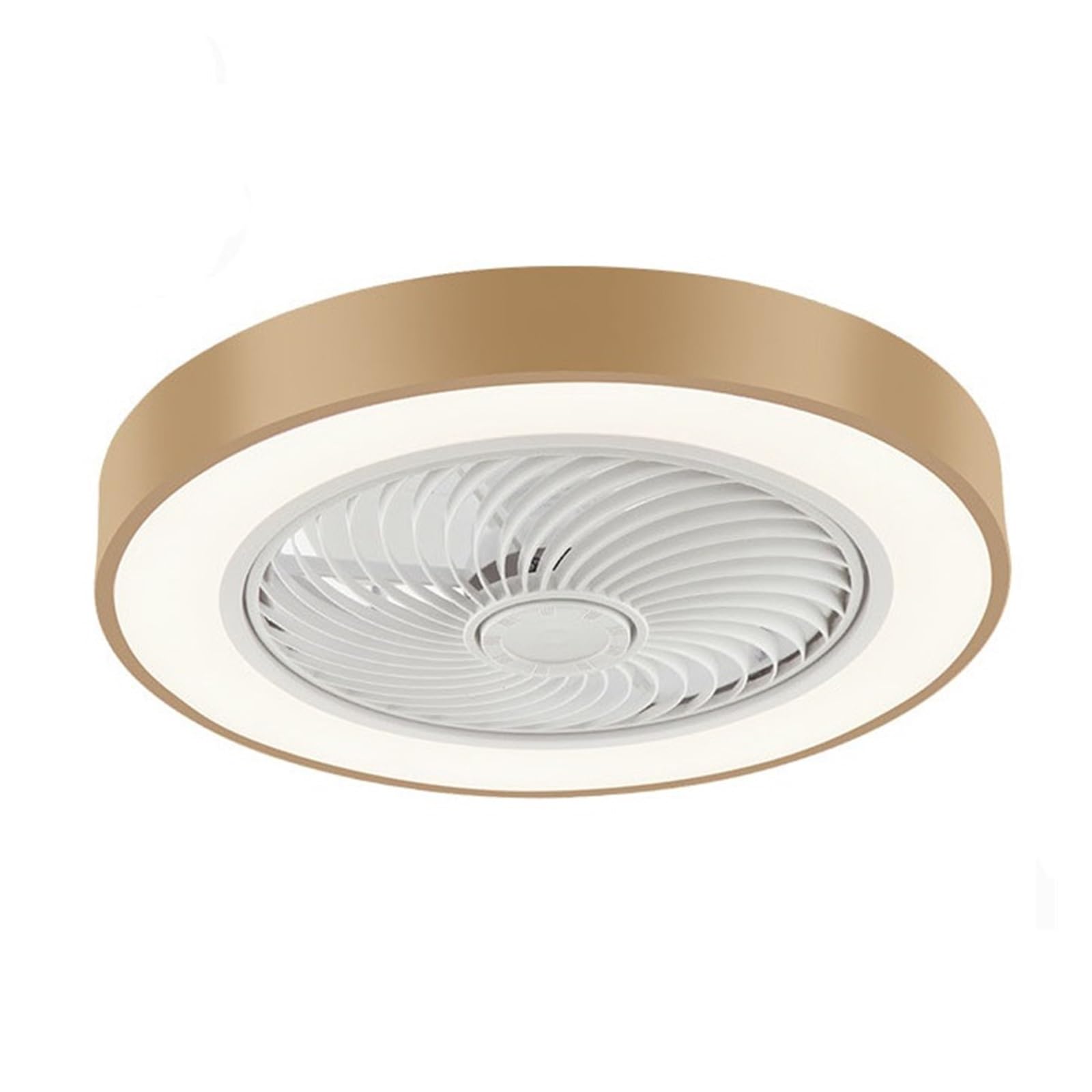 ERETYRET Led Ceiling Lamp Children's Room Bedroom Invisible Fan Lights Circular Restaurant Makaron with Remote Quiet Cooling(4,Dimming)