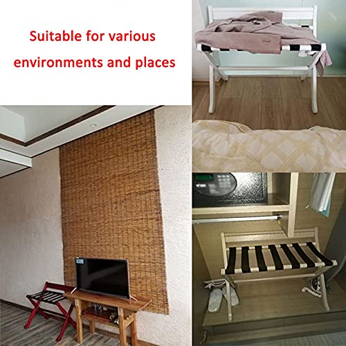 Cintre de chambre porte-bagages pliant en bois blanc résistant - 5