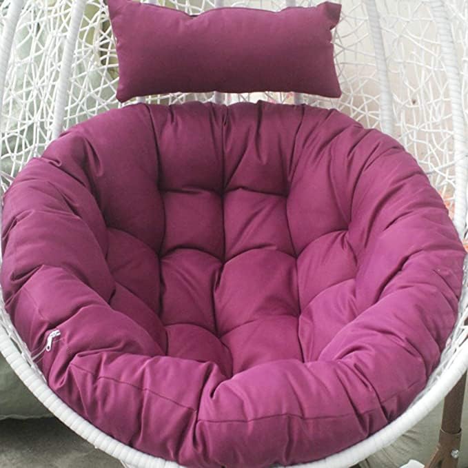 OUTAREA Round Cushion for Sitting Hanging Swing Cushion Round Chair Cushion Pillow Microfibre Solid Floor Cushion (Purple)