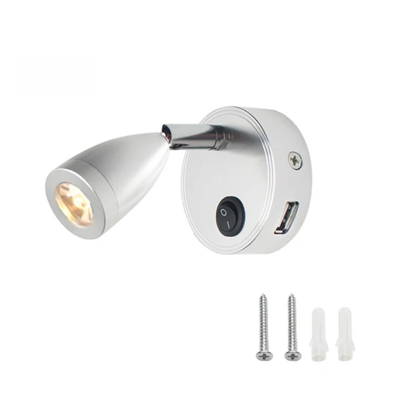 GDBAGKDQK 2pcs 2W LED Trailer Light DC12V with Switch USB Charging Port Bedside Hotel Bedroom RV Camper Car Yacht Boat Lamp Bright Lights