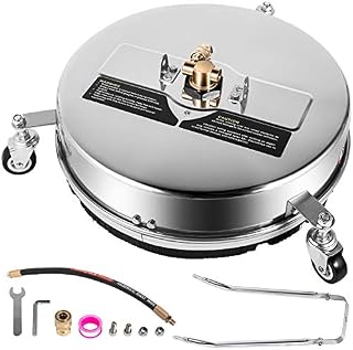 VEVOR Surface Cleaner, 4000 psi Pressure Surface Cleaner, Pressure Washer Surface Cleaner 1/4" QC Pressure Washing Surface Cleaner Stainless Steel Pressure Cleaner for Decks with Twin Rotary Arm (16)