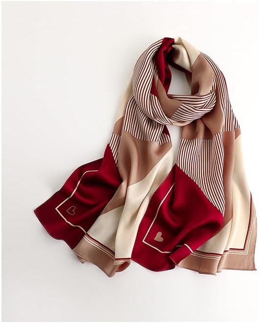 MEISEE 100% Mulberry Silk Long Scarf for Women Large Oblong Sunscreen Shawls Wraps Neck Headscarf Hair Wraps Gift Packed - Image 6