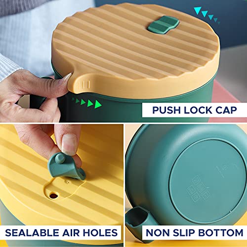 Ai Love Peace Microwave Ramen Bowl Set Noodle Bowls With Lid Speedy Ramen Cooker In Minutes Bpa Free And Dishwasher Safe For Office College Dorm Room Instant Cooking (Green) #TOP2