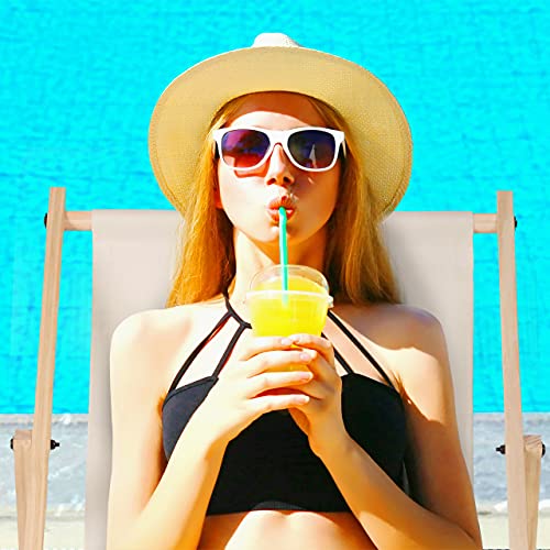 Relaxdays Liegestuhl Holz, Holz Strandliege mit Stoffbezug, klappbar & verstellbar, für Garten, Strand & Balkon, beige