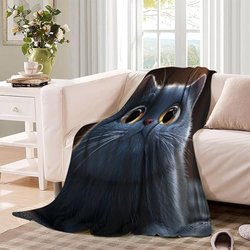 Couverture Ultra Douce Chat Noir Résistante en Peluche - 4