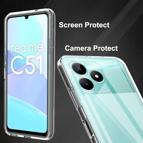 CONAPIKA Cover per Realme C51 con 3 Pezzi Vetro