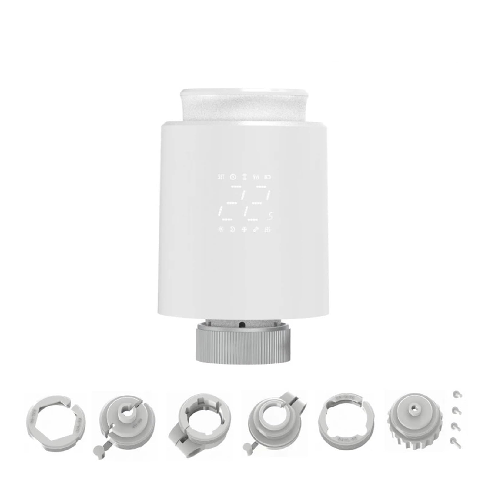 Smart Tuya Wifi/ZigBee3.0 Radiator Actuator TRV Programmable Thermostatic App Remote Temperature Controller(Wi-Fi 1PC)