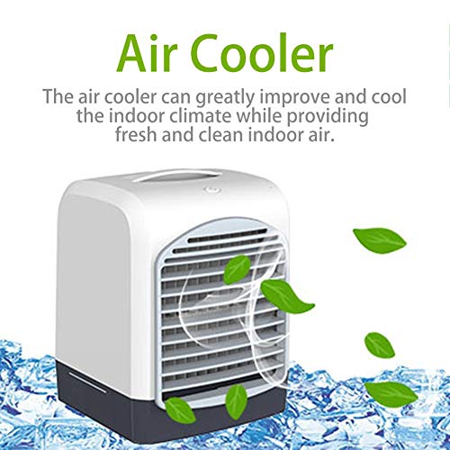 KAPO Enfriador De Aire Portátil, Enfriador De Aire Acondicionado Aire Acondicionado Móvil Tres En Uno Ventilador De Enfriamiento De Humidificador De Aire Acondicionado De Carga USB 128×12×165 Mm