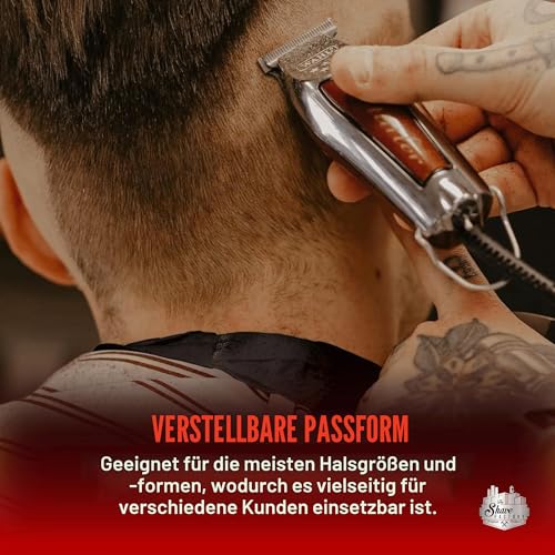 The Shave Factory Nackenstreifen für Friseure SCHWARZ – 5 Rollen mit 100 Streifen – Wasserlinsen-Nackenschutz für eine angenehme Rasur oder einen bequemen Haarschnitt (1, Black)