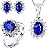 YMZZ Light luxury pendant series Princess Diana accessories design Sapphire pendant Sapphire...